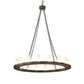 Meyda Lighting Loxley 48" 16-Light Oil Rubbed Bronze Chandelier With Clear Frosted Shade Glass