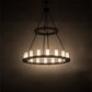 Meyda Lighting Loxley 48" 16-Light Oil Rubbed Bronze Chandelier With Frosted Clear Shade Glass