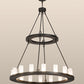 Meyda Lighting Loxley 48" 16-Light Oil Rubbed Bronze Chandelier With Frosted Clear Shade Glass