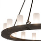 Meyda Lighting Loxley 48" 16-Light Oil Rubbed Bronze Chandelier With Frosted Clear Shade Glass