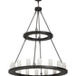 Meyda Lighting Loxley 48" 16-Light Oil Rubbed Bronze Chandelier With Frosted Clear Shade Glass