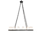Meyda Lighting Loxley 48" 16-Light Textured Black Chandelier With Clear Frosted Shade Glass
