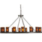 Meyda Lighting Loxley 48" 16-Light Timeless Bronze Chandelier With Amber Shade Glass