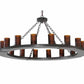 Meyda Lighting Loxley 48" 16-Light Timeless Bronze Chandelier With Amber Shade Glass