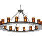 Meyda Lighting Loxley 48" 16-Light Timeless Bronze Chandelier With Amber Shade Glass