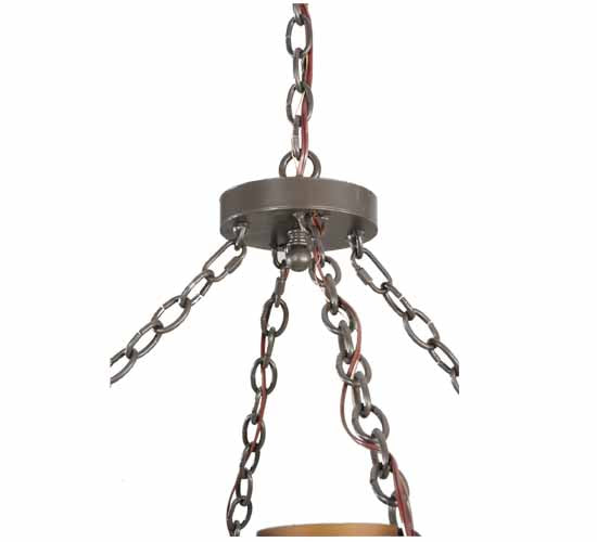 Meyda Lighting Loxley 48" 16-Light Timeless Bronze Chandelier With Amber Shade Glass
