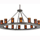 Meyda Lighting Loxley 48" 16-Light Timeless Bronze Chandelier With Amber Shade Glass