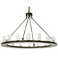 Meyda Lighting Loxley 48" 16-Light Timeless Bronze Chandelier With Clear Seeded Shade Glass