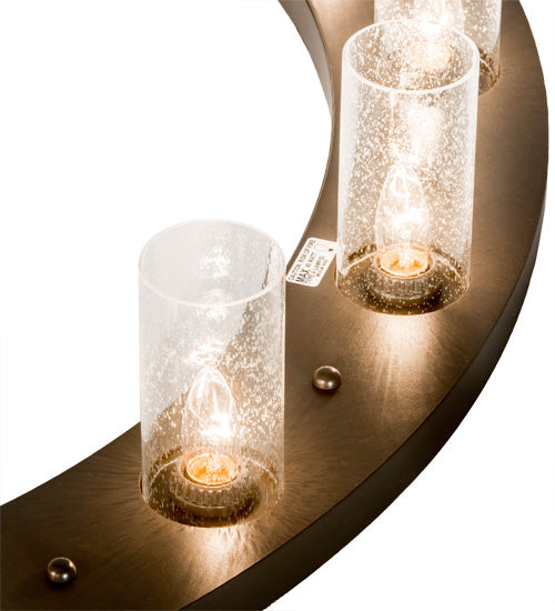 Meyda Lighting Loxley 48" 16-Light Timeless Bronze Chandelier With Clear Seeded Shade Glass