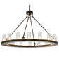 Meyda Lighting Loxley 48" 16-Light Timeless Bronze Chandelier With Clear Seeded Shade Glass