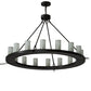 Meyda Lighting Loxley 48" 16-Light Timeless Bronze Chandelier With Frosted Clear Shade Glass