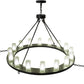 Meyda Lighting Loxley 48" 16-Light Timeless Bronze Chandelier With Frosted Clear Shade Glass