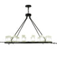 Meyda Lighting Loxley 48" 16-Light Timeless Bronze Chandelier With Frosted Clear Shade Glass