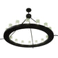 Meyda Lighting Loxley 48" 16-Light Timeless Bronze Chandelier With Frosted Clear Shade Glass