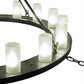 Meyda Lighting Loxley 48" 16-Light Timeless Bronze Chandelier With Frosted Clear Shade Glass