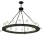 Meyda Lighting Loxley 48" 16-Light Timeless Bronze Chandelier With Frosted Clear Shade Glass