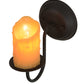 Meyda Lighting Loxley 5" Oil Rubbed Bronze Wall Sconce With Amber Faux Candlelight