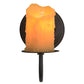 Meyda Lighting Loxley 5" Oil Rubbed Bronze Wall Sconce With Amber Faux Candlelight