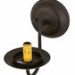 Meyda Lighting Loxley 5" Oil Rubbed Bronze Wall Sconce With Frosted Clear Shade Glass
