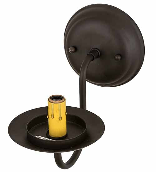 Meyda Lighting Loxley 5" Oil Rubbed Bronze Wall Sconce With Frosted Clear Shade Glass