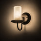 Meyda Lighting Loxley 5" Oil Rubbed Bronze Wall Sconce With Frosted Clear Shade Glass