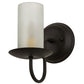 Meyda Lighting Loxley 5" Oil Rubbed Bronze Wall Sconce With Frosted Clear Shade Glass