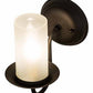 Meyda Lighting Loxley 5" Oil Rubbed Bronze Wall Sconce With Frosted Clear Shade Glass