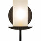 Meyda Lighting Loxley 5" Oil Rubbed Bronze Wall Sconce With Frosted Clear Shade Glass