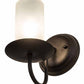 Meyda Lighting Loxley 5" Oil Rubbed Bronze Wall Sconce With Frosted Clear Shade Glass