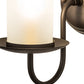 Meyda Lighting Loxley 5" Oil Rubbed Bronze Wall Sconce With Frosted Clear Shade Glass