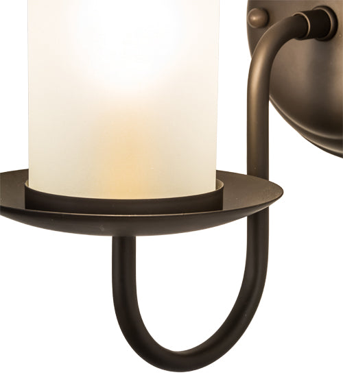 Meyda Lighting Loxley 5" Oil Rubbed Bronze Wall Sconce With Frosted Clear Shade Glass