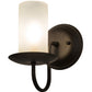 Meyda Lighting Loxley 5" Oil Rubbed Bronze Wall Sconce With Frosted Clear Shade Glass