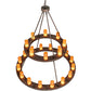 Meyda Lighting Loxley 54" 24-Light 2-Tier Baroque Chandelier With Ambra Siena Idalight Shade