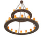 Meyda Lighting Loxley 54" 24-Light 2-Tier Baroque Chandelier With Ambra Siena Idalight Shade