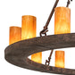 Meyda Lighting Loxley 54" 24-Light 2-Tier Baroque Chandelier With Ambra Siena Idalight Shade
