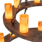 Meyda Lighting Loxley 54" 24-Light 2-Tier Baroque Chandelier With Ambra Siena Idalight Shade