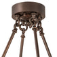 Meyda Lighting Loxley 54" 24-Light 2-Tier Mahogany Bronze Chandelier With Ambra Siena Idalight Shade