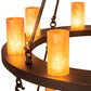 Meyda Lighting Loxley 54" 24-Light 2-Tier Mahogany Bronze Chandelier With Ambra Siena Idalight Shade
