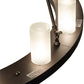 Meyda Lighting Loxley 54" 24-Light 2-Tier Oil Rubbed Bronze Chandelier With Clear Frosted Shade Glass