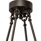 Meyda Lighting Loxley 54" 24-Light 2-Tier Oil Rubbed Bronze Chandelier With Clear Frosted Shade Glass