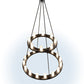 Meyda Lighting Loxley 54" 24-Light 2-Tier Oil Rubbed Bronze Chandelier With Clear Frosted Shade Glass