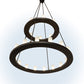 Meyda Lighting Loxley 54" 24-Light 2-Tier Oil Rubbed Bronze Chandelier With Clear Frosted Shade Glass