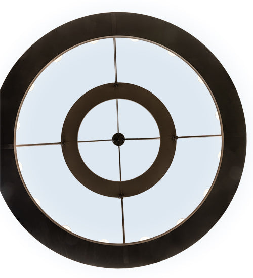 Meyda Lighting Loxley 54" 24-Light 2-Tier Oil Rubbed Bronze Chandelier With Clear Frosted Shade Glass
