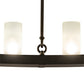 Meyda Lighting Loxley 54" 24-Light 2-Tier Oil Rubbed Bronze Chandelier With Clear Frosted Shade Glass