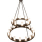 Meyda Lighting Loxley 54" 24-Light 2-Tier Oil Rubbed Bronze Chandelier With Frosted Clear Shade Glass