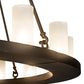 Meyda Lighting Loxley 54" 24-Light 2-Tier Oil Rubbed Bronze Chandelier With Frosted Clear Shade Glass