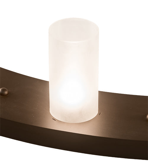 Meyda Lighting Loxley 54" 24-Light 2-Tier Oil Rubbed Bronze Chandelier With Frosted Clear Shade Glass