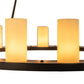 Meyda Lighting Loxley 54" 24-Light 2-Tier Oil Rubbed Bronze Chandelier With Ivory Polyresin Shade