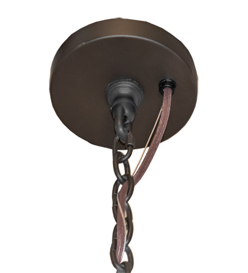 Meyda Lighting Loxley 54" 24-Light 2-Tier Oil Rubbed Bronze Chandelier With Ivory Polyresin Shade