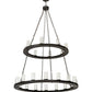 Meyda Lighting Loxley 54" 24-Light 2-Tier Timeless Bronze Chandelier With Clear Seeded Shade Glass